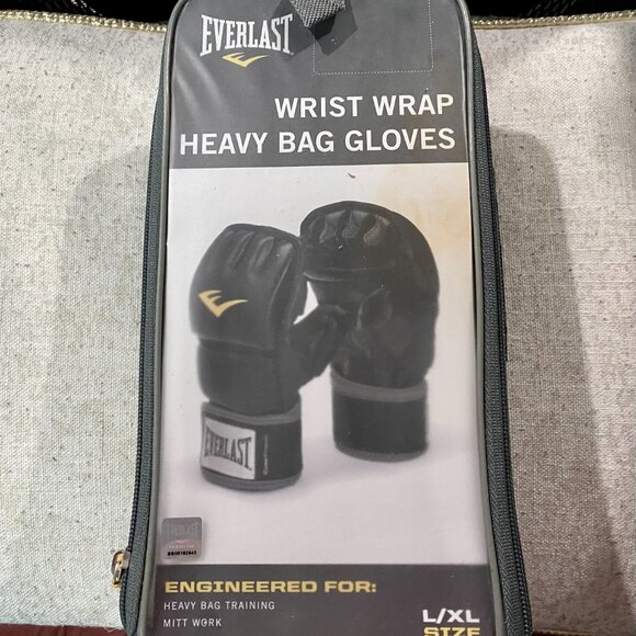 EVERLAST New WRIST WRAP HEAVY BAG GLOVES Training Mitt Work SIZE L/XL - Picture 1 of 6